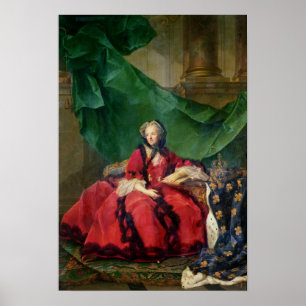 Póster Retrato de Maria Leszczynska en vestimenta diaria