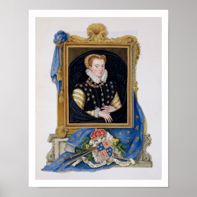 Póster Retrato de María Reina de Escocia (1542-87) de 'Me (Frente)
