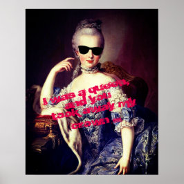 Póster Retrato de Marie Antoinette con cita de gafas de s