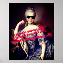 Retrato de Marie Antoinette con cita de gafas de s