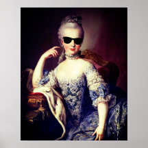 Retrato de Marie Antoinette con gafas de sol