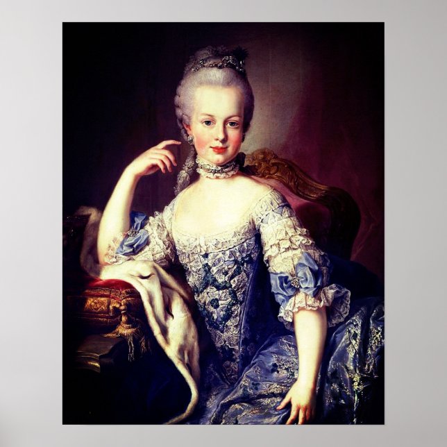 Póster Retrato de Marie Antoinette - Martin van Meytens (Frente)