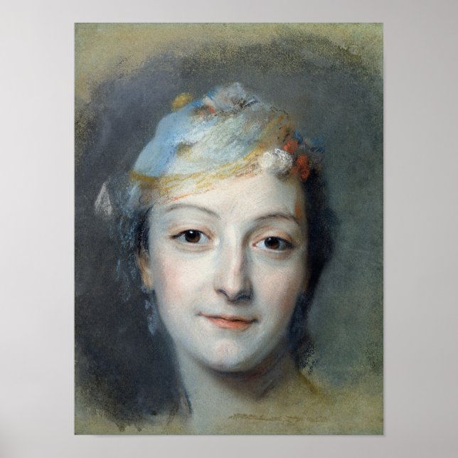 Póster Retrato de Marie Fel 1757 (Frente)