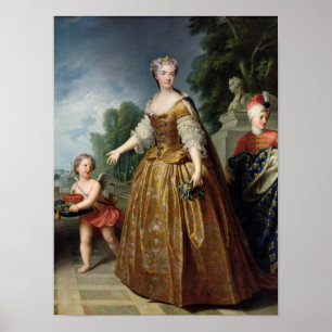Póster Retrato de Marie Leczinska después de 1725