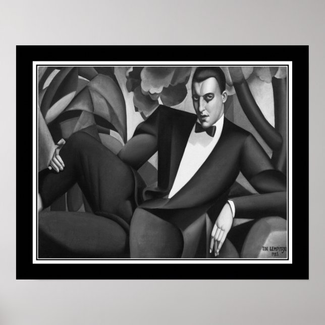 Póster Retrato de Marqués de Afflito por Tamara de Lempik (Frente)