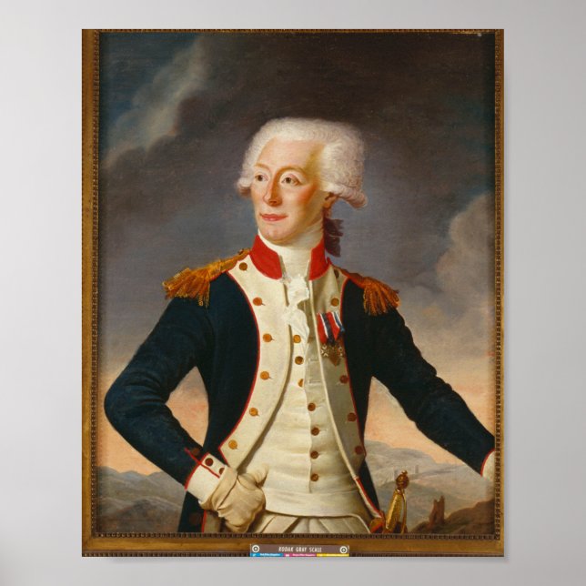 Póster Retrato de Marquis De Lafayette (Frente)