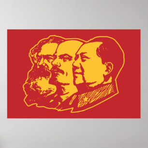 Póster Retrato de Marx Lenin Mao