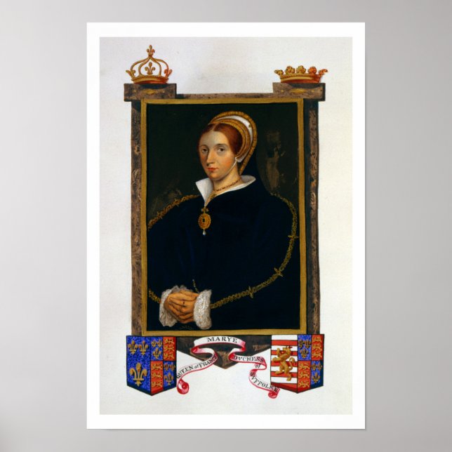 Póster Retrato de Mary Tudor, de 'Memoirs of the Court (Frente)