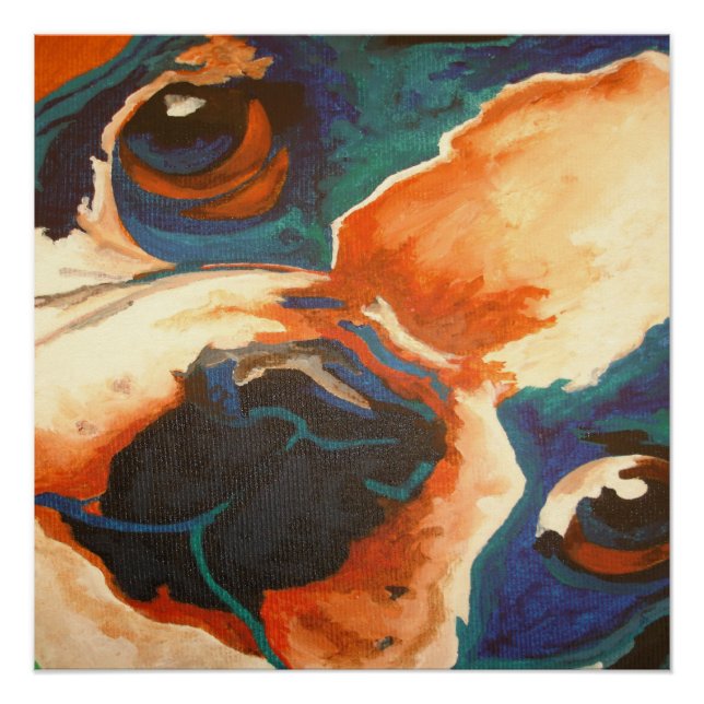 Póster Retrato de Mascota de Bulldog francés (Anverso)