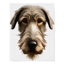 Retrato de mascota de Irish Wolfhound pintado aisl