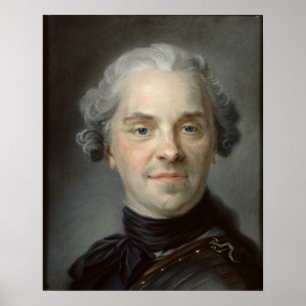 Póster Retrato de Mauricio, Comte de Saxe 1747