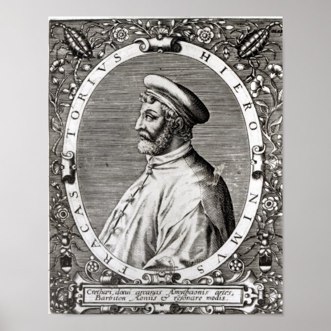 Póster Retrato de Medallón de Girolamo Fracastoro (Frente)