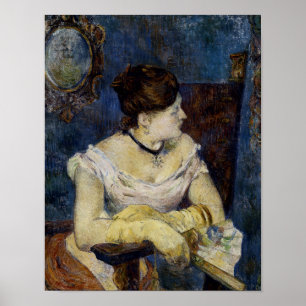 Póster Retrato de Mette Gauguin, la esposa del artista