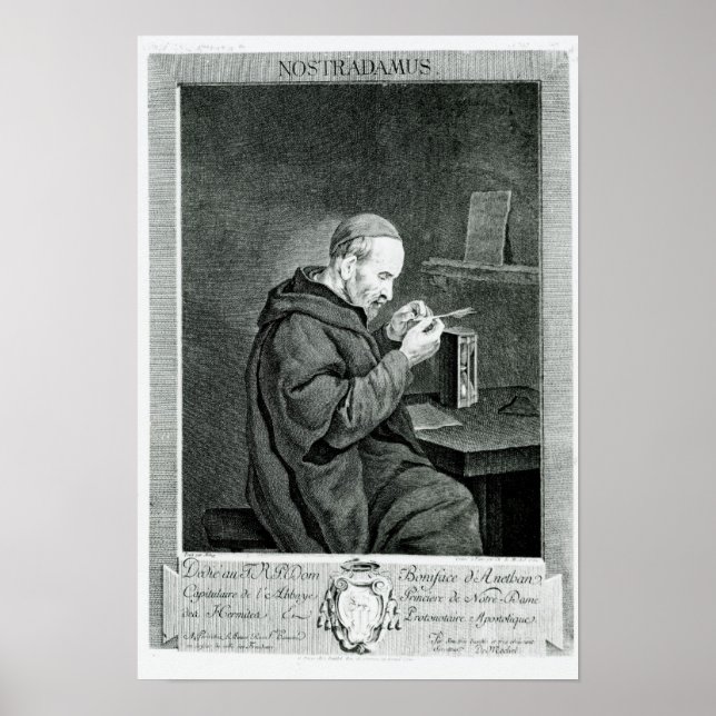 Póster Retrato de Michel Nostradamus (Frente)