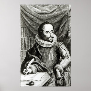 Póster Retrato de Miguel de Cervantes Saavedra