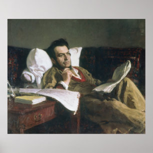 Póster Retrato de Mikhail Glinka