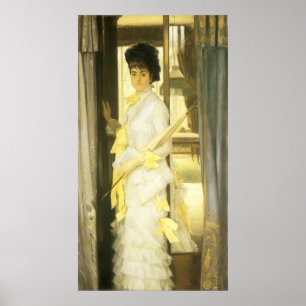 Póster Retrato de Miss Lloyd por Tissot, retrato vintage