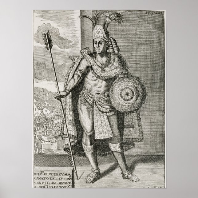 Póster Retrato de Montezuma II (Frente)