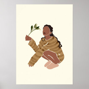 Póster Retrato de mujer abstracta