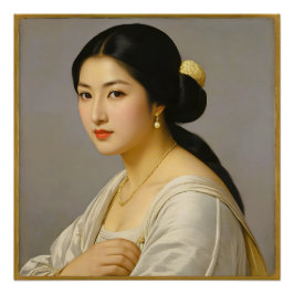 Póster Retrato de mujer Bella Artes "Yuki Mori"