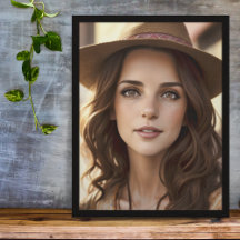 Retrato de mujer bohemio hermosa generada por IA