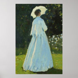 Póster Retrato de mujer de jardín vintage