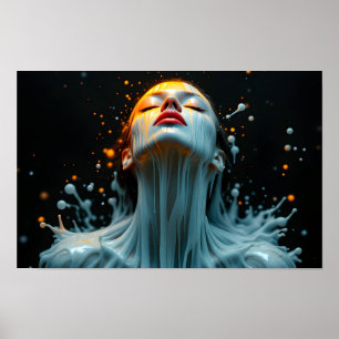 Póster retrato de mujer de moda Fine Art