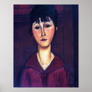 Póster Retrato de mujer joven, Modigliani