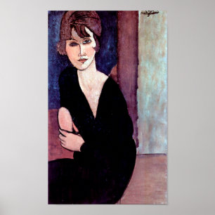 Póster Retrato de mujer, Modigliani