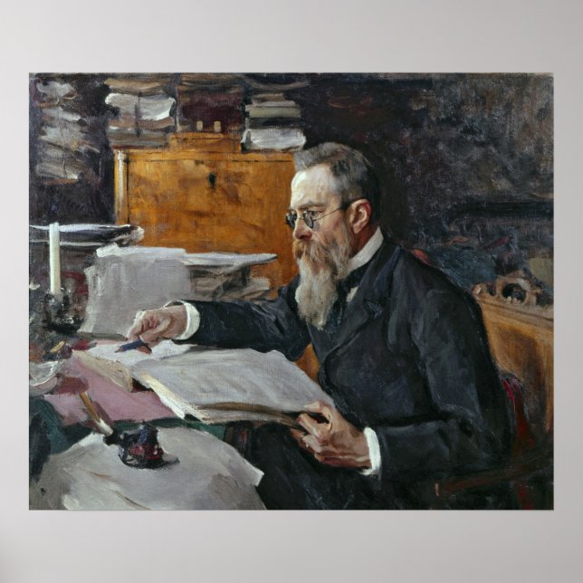 Póster Retrato de Nikolai Andreyevich Rimsky-Korsakov (Frente)