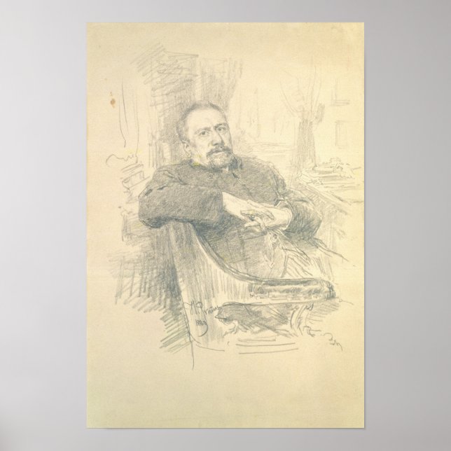 Póster Retrato de Nikolaj Leskov , 1889 (Frente)