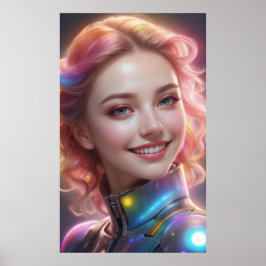 Póster Retrato de niña borrosa 2