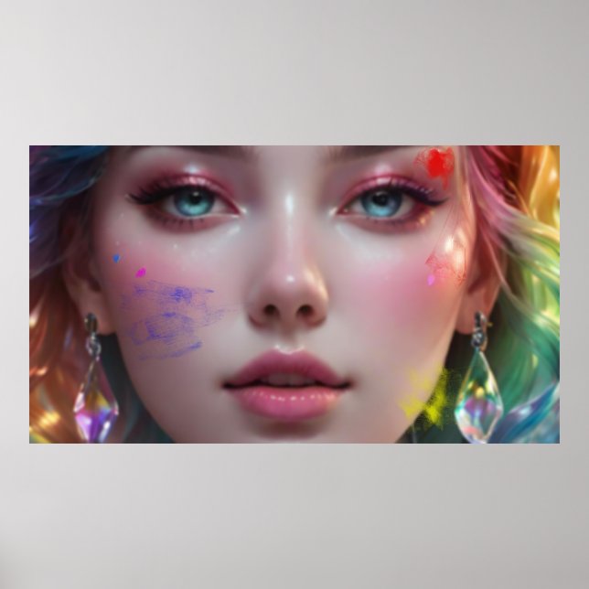 Póster Retrato de niña borrosa 3 (Frente)