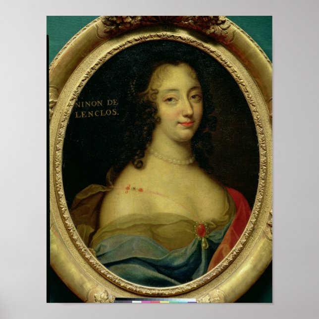 Póster Retrato de Ninon de Lenclos (Frente)