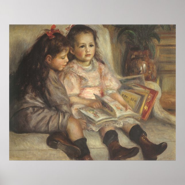 Póster Retrato de niños de Caillebotte por Pierre Renoir (Frente)
