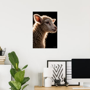 Póster Retrato de Nube de Lana