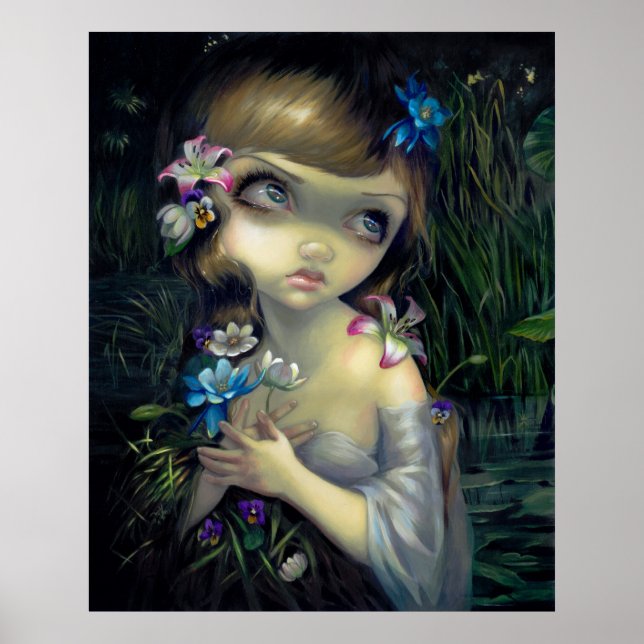 Póster Retrato de Ofelia ART PRINT de Ofelia gótica (Frente)