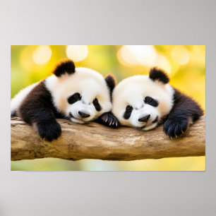Póster Retrato de panda que ama los animales salvajes
