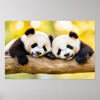 Póster Retrato de panda que ama los animales salvajes