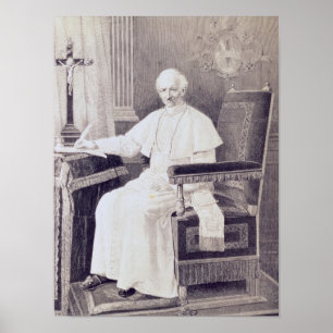 Póster Retrato de papa León XIII