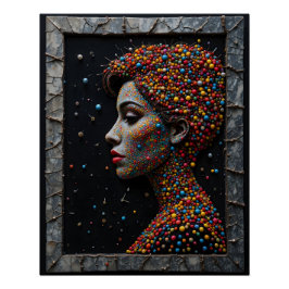 Póster Retrato de patrón de pines