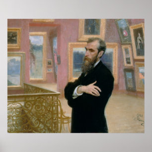 Póster Retrato de Pavel Tretyakov en la galería