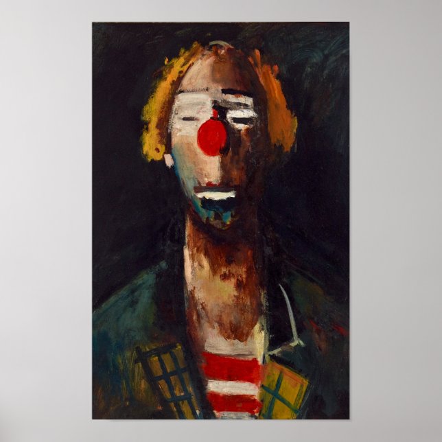 Póster Retrato de payaso de Joseph Kutter (Frente)