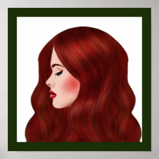 Póster Retrato de perfil