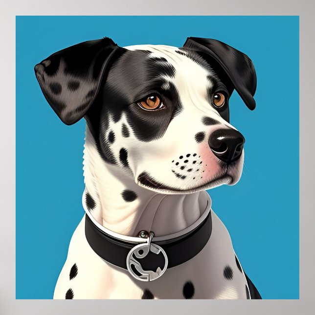 Póster Retrato de perro dálmata (Frente)