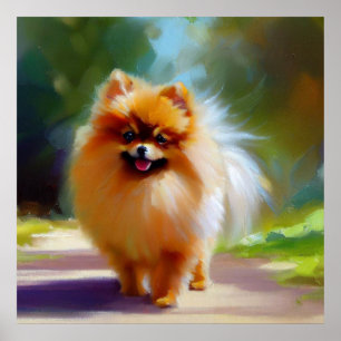 Póster Retrato de perro de Pomerania
