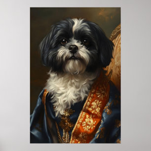 Póster Retrato de perro Havanés, Animal Renacentista