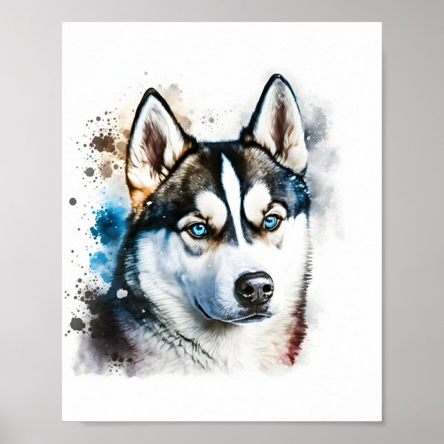 Póster Retrato de perro personalizado, retrato Mascota (Frente)