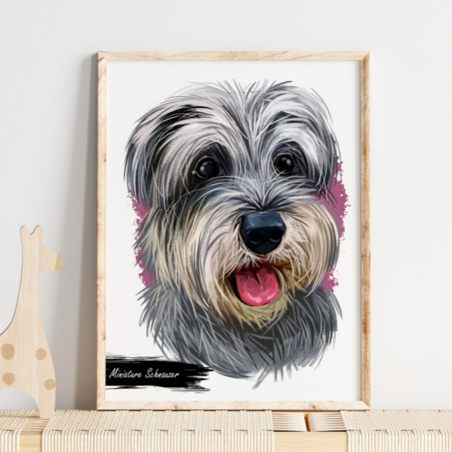 Póster Retrato de perro Schnauzer en miniatura | Retrato  (Subido por el creador)