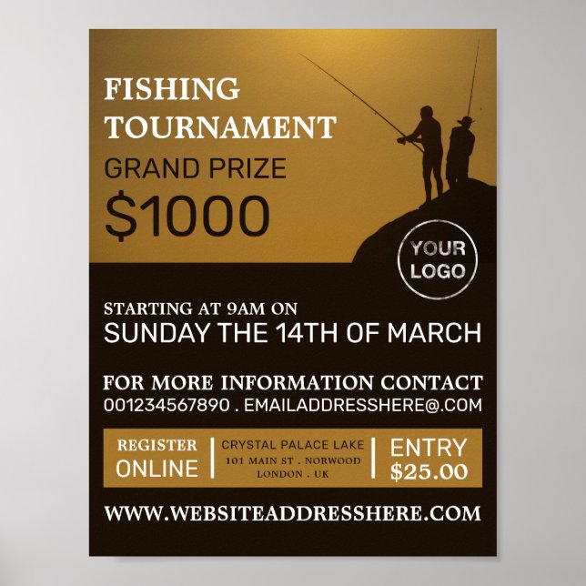 Póster Retrato de pescadores, Torneo de pesca (Frente)